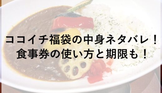 ココイチ福袋2026の中身ネタバレ！食事券の使い方と期限も！