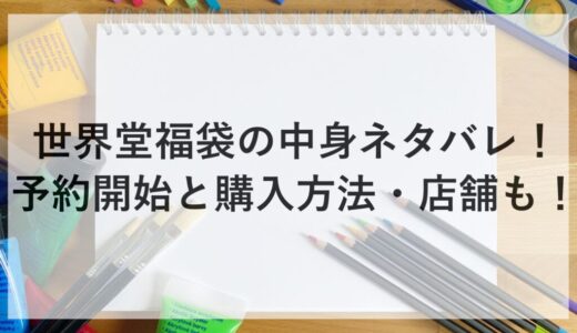 世界堂福袋2026の中身ネタバレ！予約開始と購入方法・店舗も！