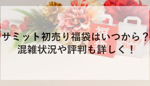 サミット初売り福袋2026はいつから？混雑状況や評判も詳しく！