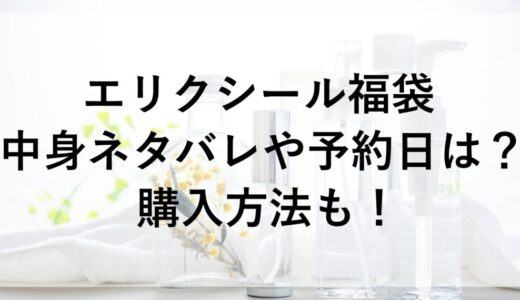 エリクシール福袋2026の中身ネタバレや予約日は？購入方法も！