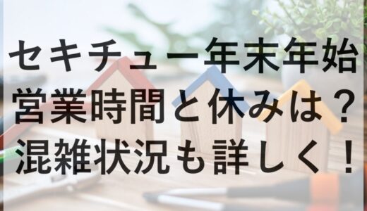 セキチュー年末年始2025~2026の営業時間と休みは？混雑状況も詳しく！