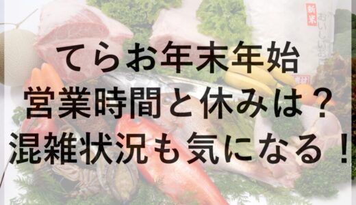 てらお年末年始2025~2026の営業時間と休みは？混雑状況も気になる！