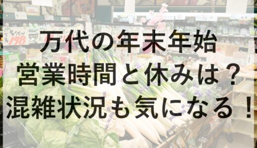 万代の年末年始2025~2026の営業時間と休みは？混雑状況も気になる！