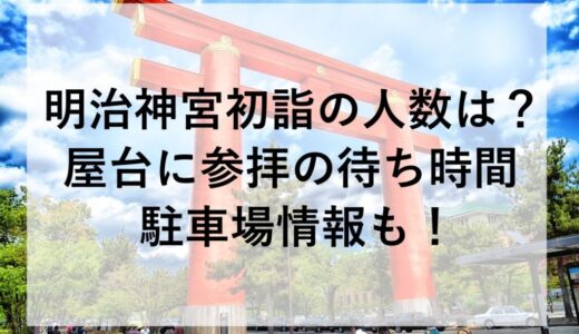 明治神宮初詣2026の人数は？屋台に参拝の待ち時間に駐車場情報も！