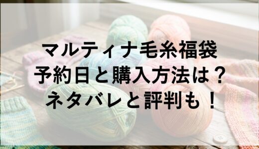 マルティナ毛糸福袋2027の予約日と購入方法は？ネタバレと評判も！